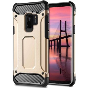 Samsung Galaxy A6 (2018) Anti ShNteSamsung Galaxy A6 (2018) Anti Shock Dual Layer Hybrid Armor hoesje goud