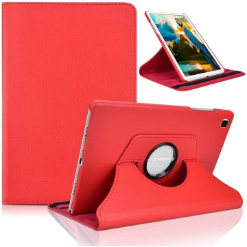 Samsung Tab A7 Lite Hoes bookcase - Samsung Galaxy Tab A7 Lite hoes 8.7 360 draaibare case Hoesje - Rood