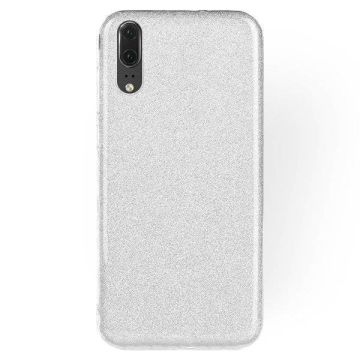 Samsung Galaxy A7 (2018) Zilver Glitter TPU Back Cover Hoesje
