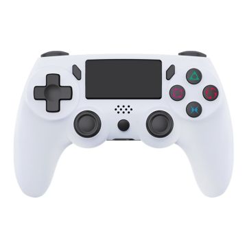 Ntech PS4 Controller Geschikt voor PS4 en PS3 - ps4 game controller Draadloos P47 - Wit -  Audio Jack Input - Touch Sensor - Dual Trilmotoren Draadloze Controller