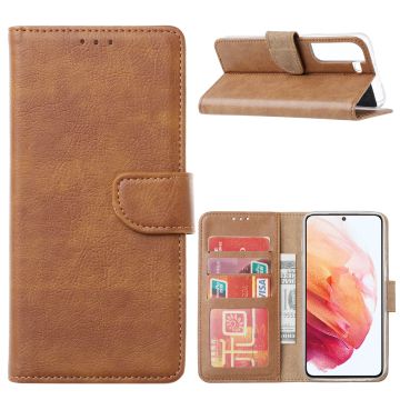 Samsung S22 Plus Hoesje BookCase Bruin - Samsung Galaxy s22 Plus hoesje wallet case - Hoesje Samsung S22 Plus bookcase - Galaxy S22 Plus portemonnee hoesje book case cover