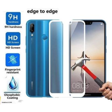 Huawei P20 Pro full cover Screenprotector Tempered Glass Black