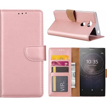 Sony Xperia L2 Hoesje boektype case / geschikt voor 3 pasjes Rose Goud