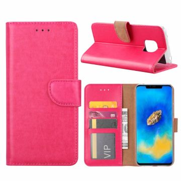 Huawei Mate 20 Pro Roze Booktype / Portemonnee TPU Lederen Hoesje