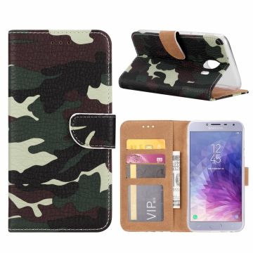 Samsung Galaxy J4+ (Plus) 2018 Camouflage Boek hoesje met Pasjesruimte