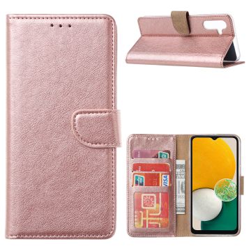 Samsung Galaxy A13 5G / A04s Hoesje met Pasjeshouder bookcase – Rosegoud