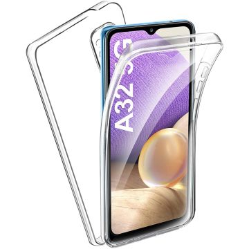 Samsung Galaxy A32 5G Dual TPU Case hoesje 360° Cover 2 in 1 Case ( Voor en Achter) Transparant