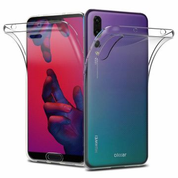Ntech Huawei P30 Lite / P30 Lite New Edition Dual TPU Case hoesje 360° Cover 2 in 1 Case ( Voor en Achter) Transparant