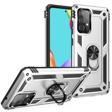 Samsung A52s Hoesje - Galaxy A52 5G / 4G Zliver hoesje ( 4G & 5G ) Anti-Shock Hybrid Armor case Ring houder TPU backcover met kickstand