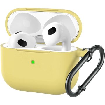 Airpod 3 hoesje Silicone Case Geel - AirPods 3 Case Siliconen Hoes - AirPods 3 Hoes Cover