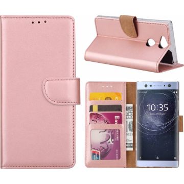 Sony Xperia XA2 Portmeonnee cover hoesje / boektype case Rose Goud