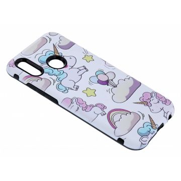 Hauwei P20 Lite Schattig Eenhoorn Design 3D Dual Layer Back Cover