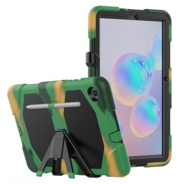 Samsung Galaxy Tab S6 Lite Hoes P610 Extreme protectie Army Backcover hoesje - Camouflage Groen