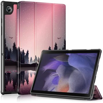 Hoes geschikt voor Samsung Galaxy Tab A8 – Samsung tab A8 (2021 / 2022) Trifold tablet hoes Dusk print