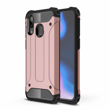 Ntech Samsung Galaxy A40 Hybrid Armor Hoesje - Rose Goud