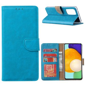 Samsung A53 / A53s hoesje bookcase Blauw - Samsung Galaxy A53 5G case portemonnee hoesje - Galaxy A53 book case hoes cover - Samsung A53 screenprotector / tempered glass 2 Pack