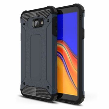 Ntech Samsung Galaxy J4+ Hybrid Armor Hoesje - Blauw