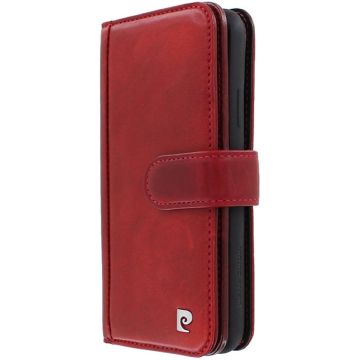 Pierre Cardin Echt Lederen Dubbele Boekmodel Voor IPhone Xs Max - Rood
