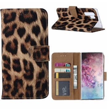 Samsung Galaxy Note 10 Portemonnee Hoesje - Luipaard Ntech