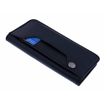 Samsung Galaxy S9 Flip Cover met Magneetsluiting en Uitschuifbare Kaartenhouder Zwart