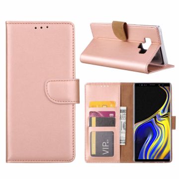Samsung Galaxy Note 9 Portmeonnee Hoesje / Book Style Case Rose Goud