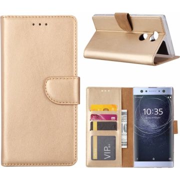 Sony Xperia XA2 Ultra Portmeonnee cover hoesje / boektype case Champagne Goud