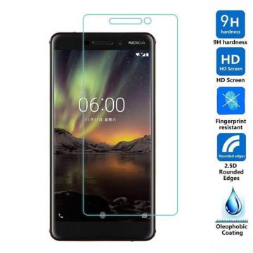 Nokia 6 (2018) 2X / 2Pack Tempered Glass / Glazen Screenprotector