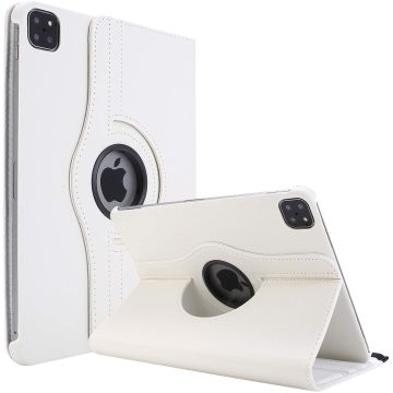 Hoes geschikt voor iPad pro 2020 / 2021 bookcase Draaibare Wit - Hoes geschikt voor iPad pro hoes 2021 / 2020 - Hoes geschikt voor iPad pro 11 2021 case Cover- Hoes geschikt voor iPad pro 2020 hoes