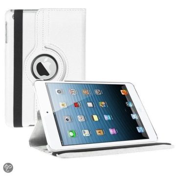 iPad Mini 3 hoesje Multi-stand Case 360 graden draaibare Beschermhoes Wit