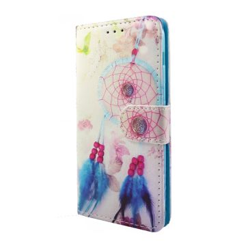 Ntech Dromenvanger & Bloemen Design Boek hoesje met pasjesruimte - Huawei P30 Pro