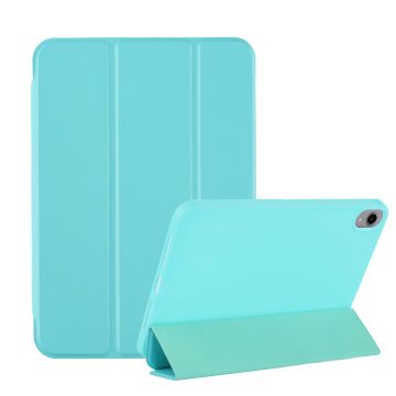 Hoes geschikt voor iPad Mini 6 hoes Mint Groen - Hoes geschikt voor iPad Mini 2021 hoes - Hoes geschikt voor iPad Mini 6 case cover - Hoes geschikt voor iPad Mini 6 bookcase - Hoes geschikt voor iPad Mini 6 hoesje soft Silicone smart cover