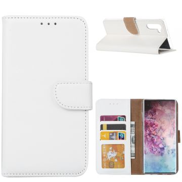 Ntech Samsung Galaxy Note 10 Portemonnee / Booktype hoesje - Wit