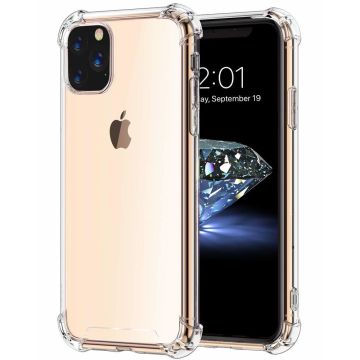 Ntech hoesje Anti Shock Back Cover Hoesje - Geschikt voor iPhone 11 Pro - Transparant