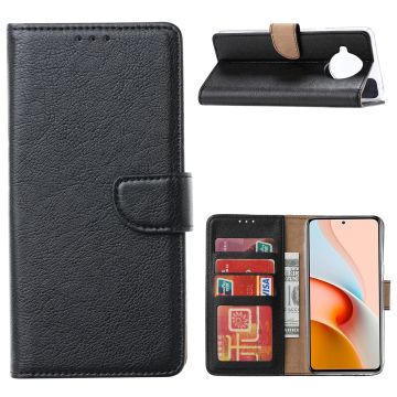 Xiaomi Redmi Note 9 Pro Hoesje wallet case cover met Pasjeshouder - Zwart
