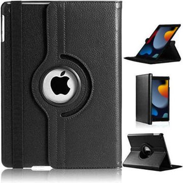 Hoes geschikt voorHoes geschikt voor iPad 2021 / 2020 / 2019 (9e/8e/7e Generatie / 10.2 inch) - 360° draaibare Bookcase - Zwart