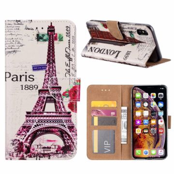 iPhone Xs Max Eiffeltoren (1889) Design Boek hoesje met pasjesruimte