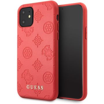 Apple iPhone 11 Guess Rood Backcover hoesje GUHCN61PELRE - Hard Case - Kunstleer