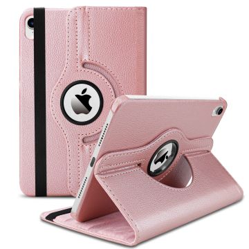 Hoes geschikt voor iPad Mini 6 / iPad mini 2021 Rosegoud - Hoes geschikt voor iPad Mini 6 cover - Hoes geschikt voor iPad Mini 6 - Hoes geschikt voor iPad Mini 6 hoesje - Hoes geschikt voor iPad mini 6 case - 360° draaibare Hoes Kunstleer