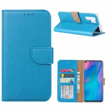 Ntech Hoesje voor Huawei P30 Pro portemonnee hoesje / met opbergvakjes Blauw