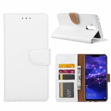 Huawei Mate 20 Lite Wit Booktype / Portemonnee TPU Lederen Hoesje