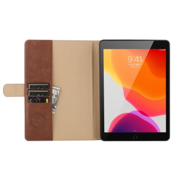 Hoes geschikt voor iPad 10.2 inch 2019 / 2020 hoes /Hoes geschikt voor iPad pro 10.5 Luxe leren hoes - Book Case Portemonnee cover Bruin