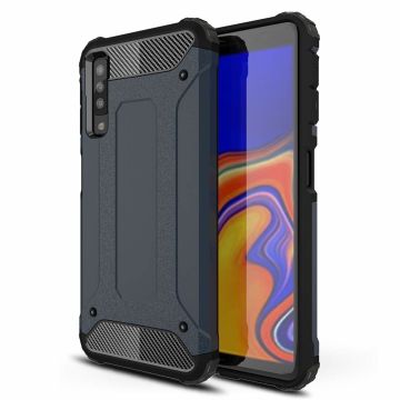 Ntech Samsung Galaxy A7 2018 Hybrid Armor Hoesje - Blauw