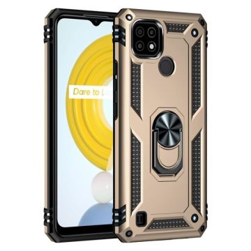 oTronica Armor Backcover voor Oppo A15 hoesje met ringhouder - Goud