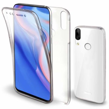 Ntech Huawei P Smart Z / Y7 Prime (2019) Dual TPU Case hoesje 360° Cover 2 in 1 Case ( Voor en Achter) Transparant