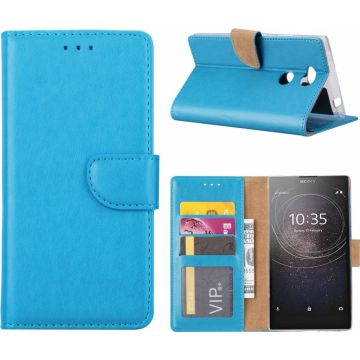 Sony Xperia L2 Hoesje boektype case / geschikt voor 3 pasjes Blauw
