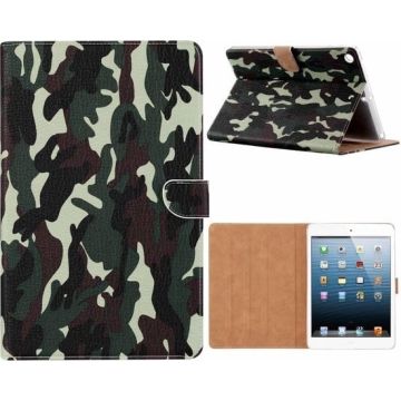 iPad Air 2020 Hoes - Bookcase Camouflage Design - Groen