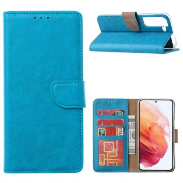 Samsung S22 Hoesje BookCase Blauw - Samsung Galaxy s22 hoesje wallet case - Hoesje Samsung S22 bookcase - Galaxy S22 portemonnee hoesje book case cover