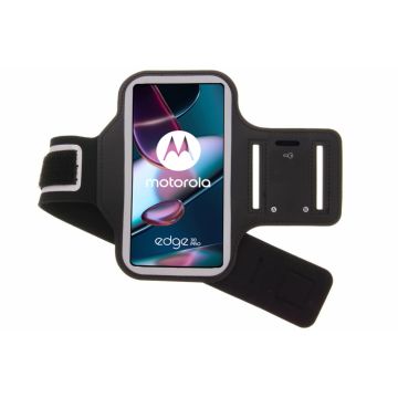Hoesje Geschikt voor Motorola Edge 30 Pro hardloop armband - Sportband - - zwart