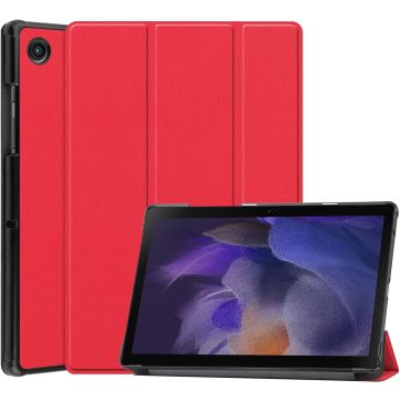 Hoes geschikt voor Samsung Galaxy Tab A8 – Samsung tab A8 (2021 / 2022) Trifold tablet hoes - Rood