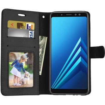 Samsung Galaxy J4 Plus (2018) portemonnee hoesje - Zwart